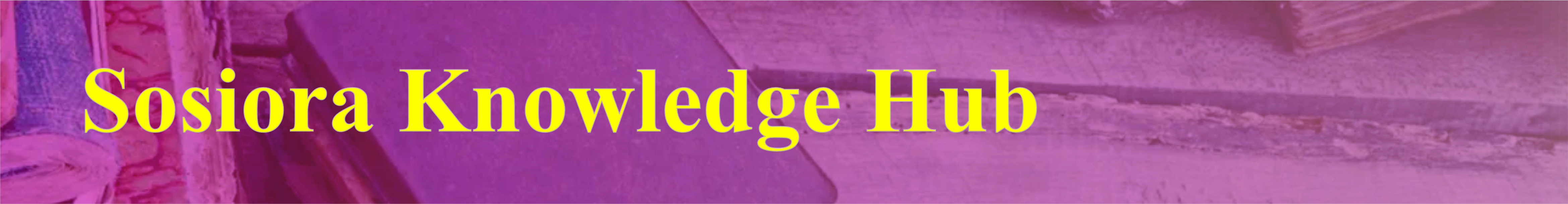 Sosiora Knowledge Hub